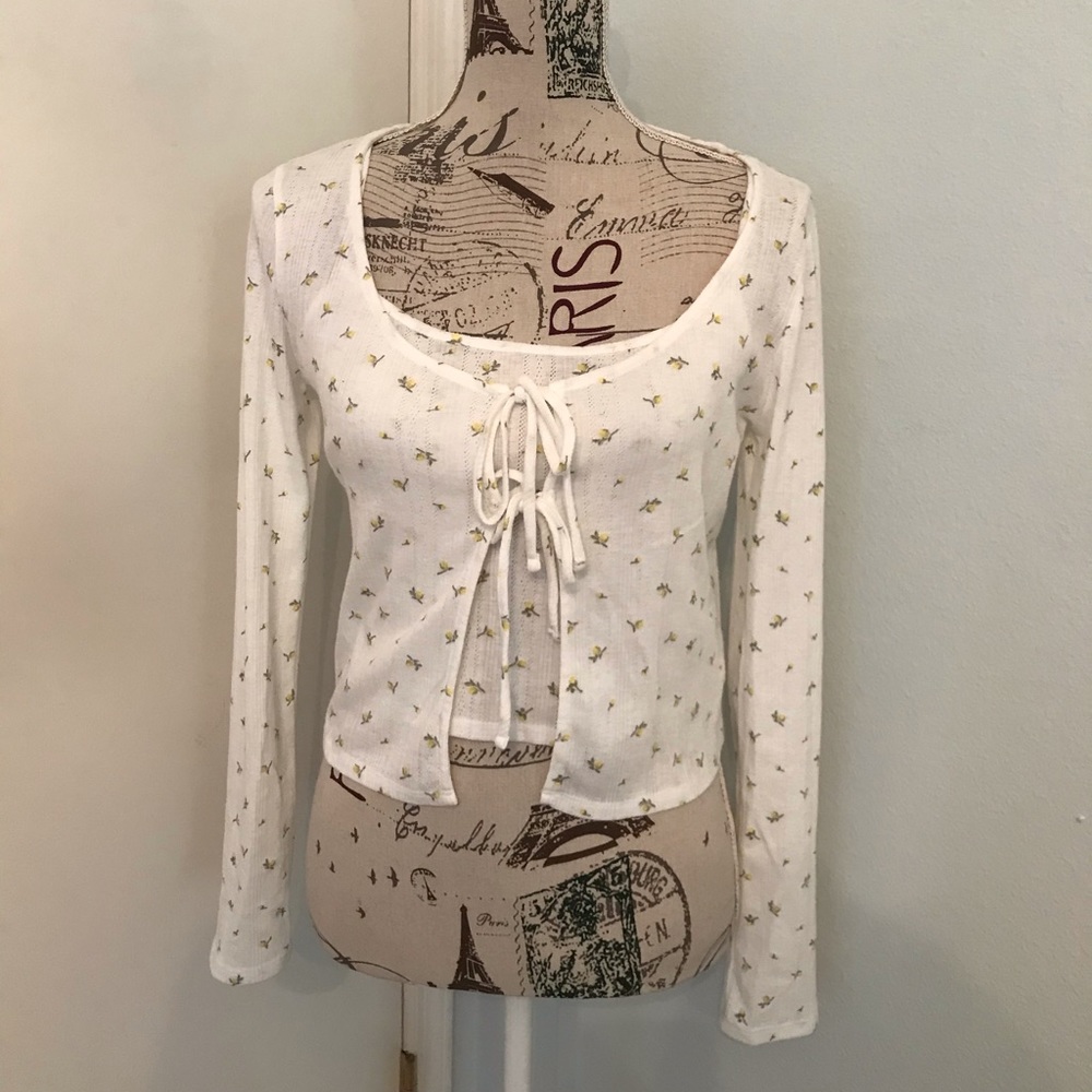 Lemon printed crop and cardigan co-ord